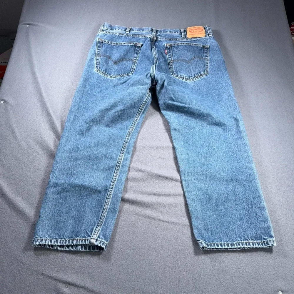 Levis 505 Mens Jeans 42x29 (38x25 Measured) Regular Fit Straight Leg Mid Rise